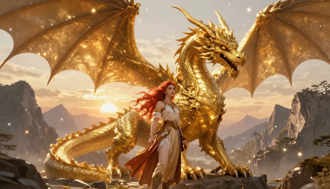 Fantasy book cover art, a beautiful girl with red hair stand...