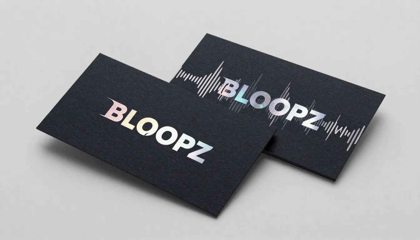 Creative business card design for 'BLOOPZ' band, front side ...