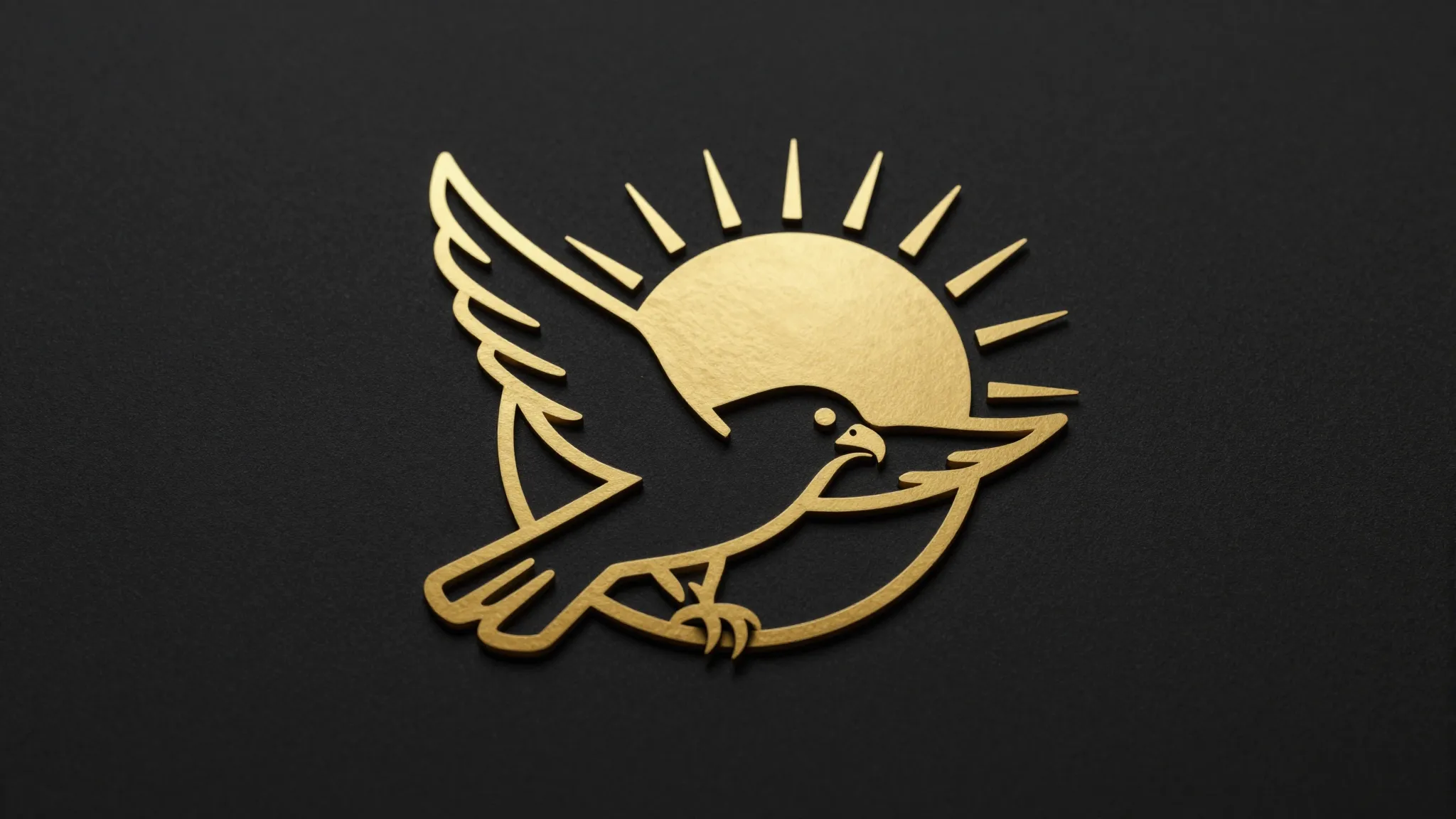 A minimalist and luxury logo design featuring a stylized fal...