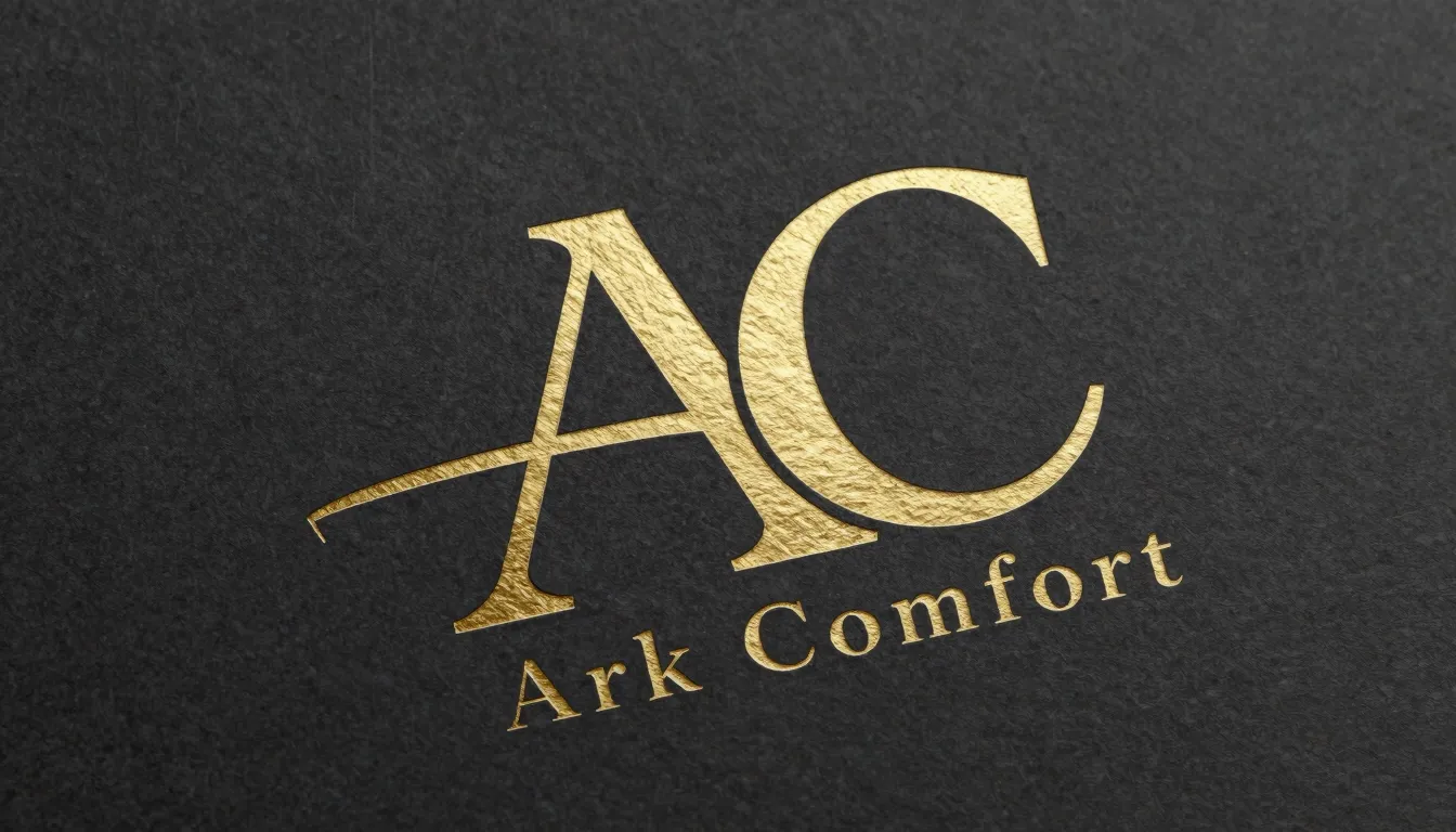Minimalist monogram logo 'AC' for 'Ark Comfort'. The letters...