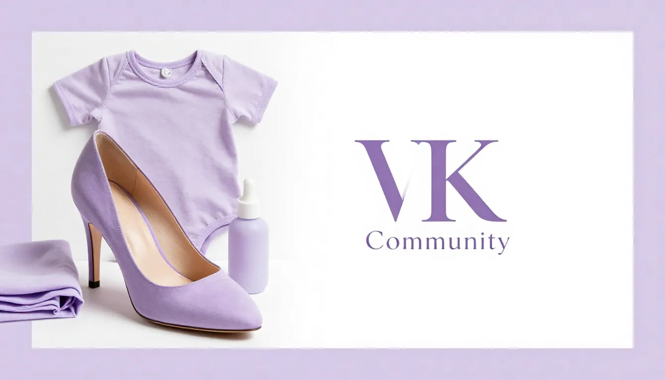 Professional VK community cover design, lilac and lavender c...