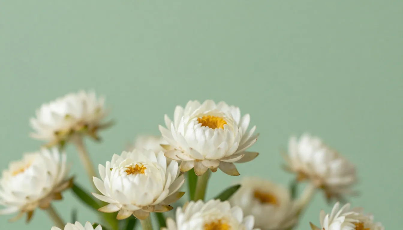Detailed close-up of soft bedstraw flowers, delicate white b...