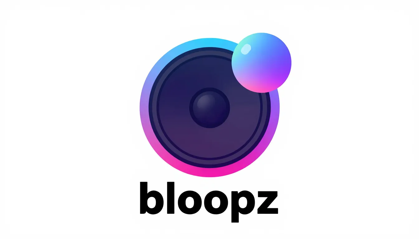Minimalist avatar for a music band named bloopz, a stylized ...
