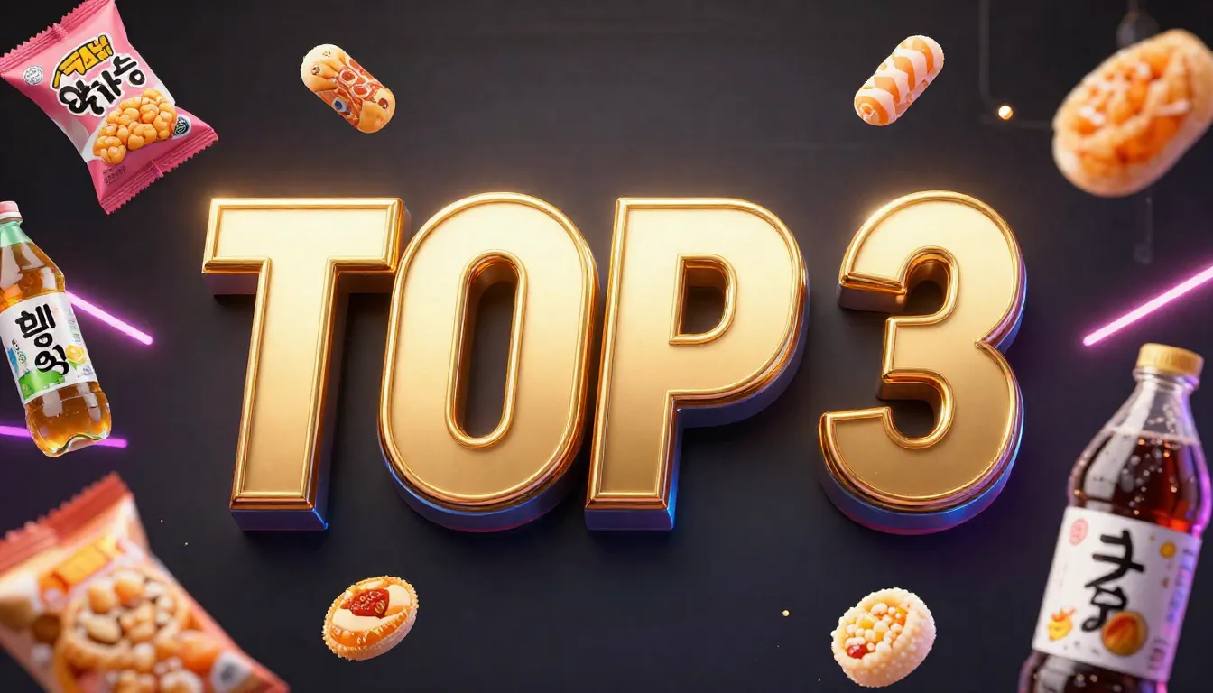 Bold graphic banner with large text 'TOP 3' in 3D gold lette...