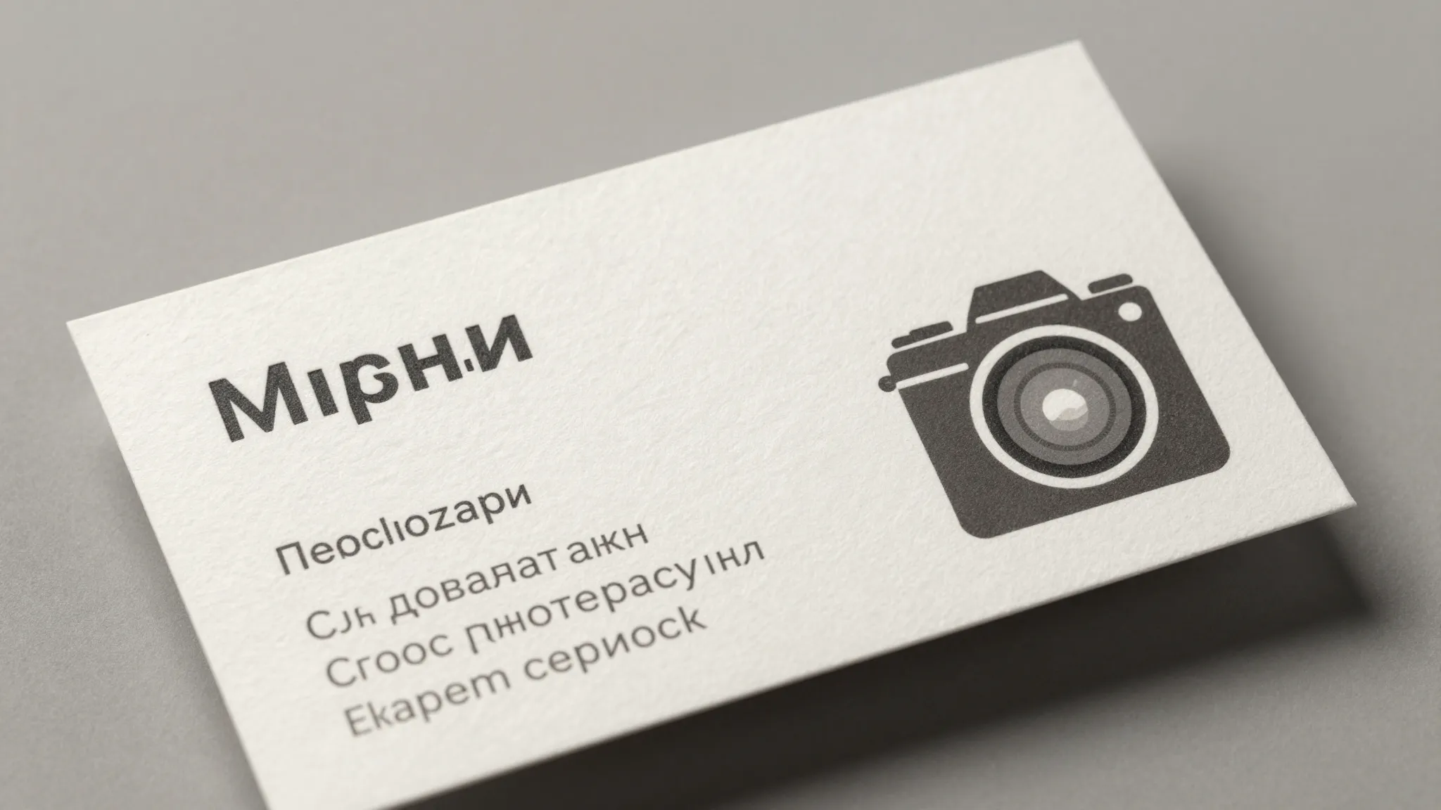 Modern and clean business card design for a photographer, mi...