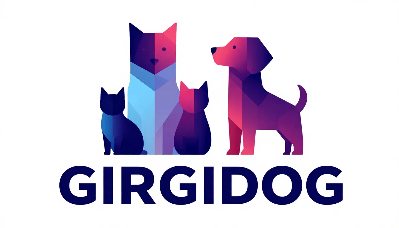 Geometric logo for 'GIRGIDOG'. Abstract shapes forming a vet...
