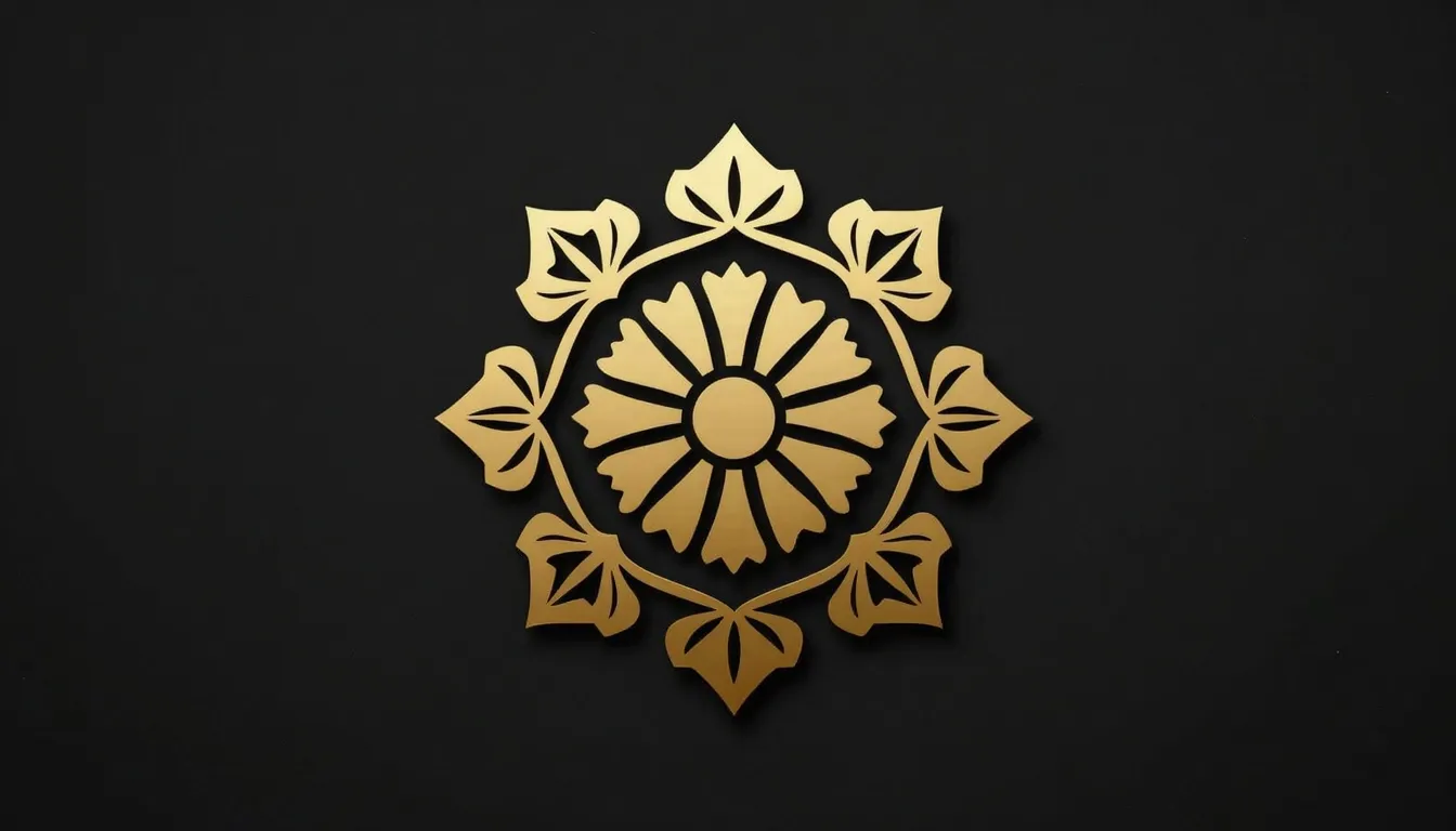 Luxury logo design for a premium boutique, elegant golden em...