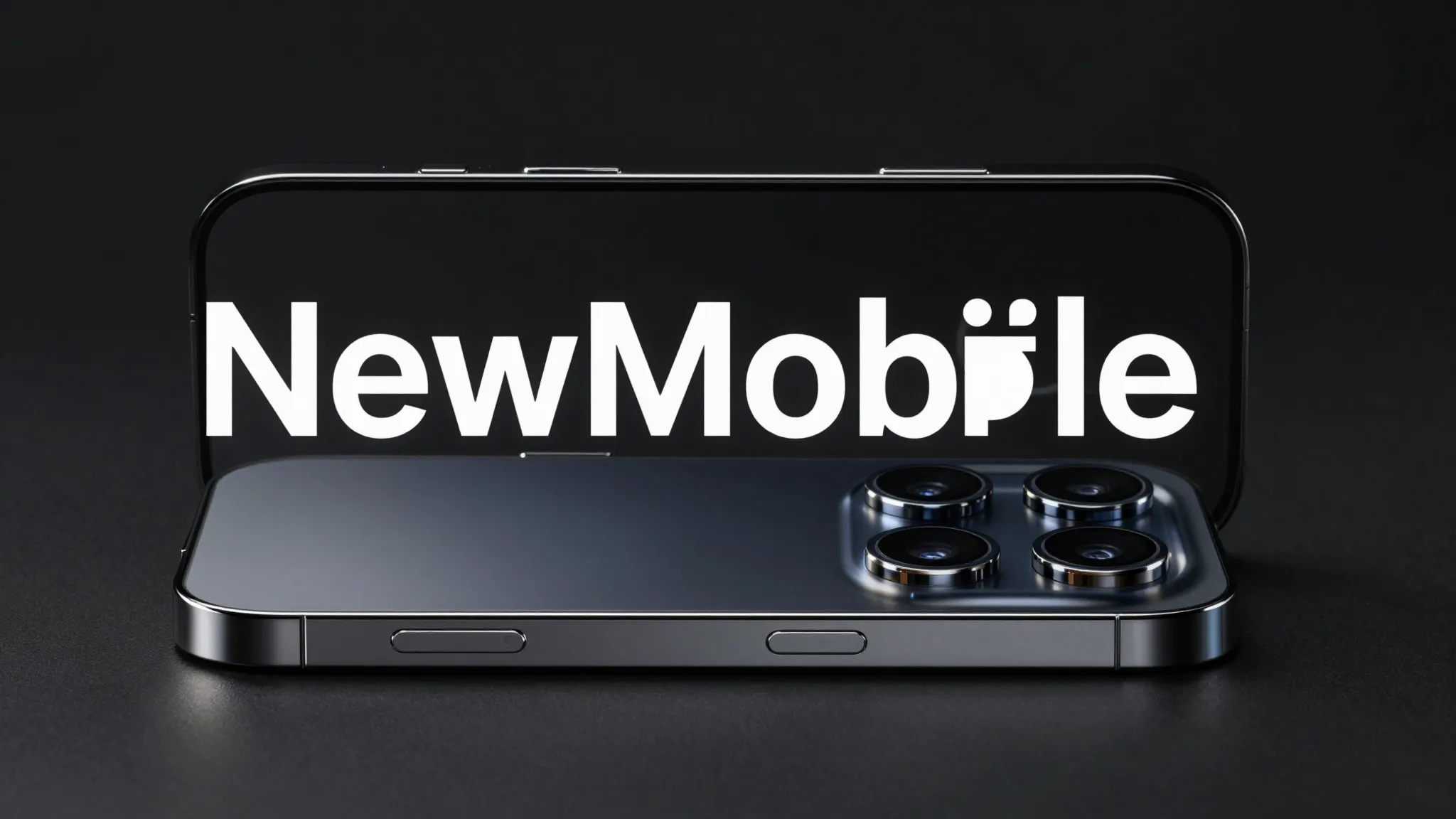 Professional business card design, front view, deep matte bl...