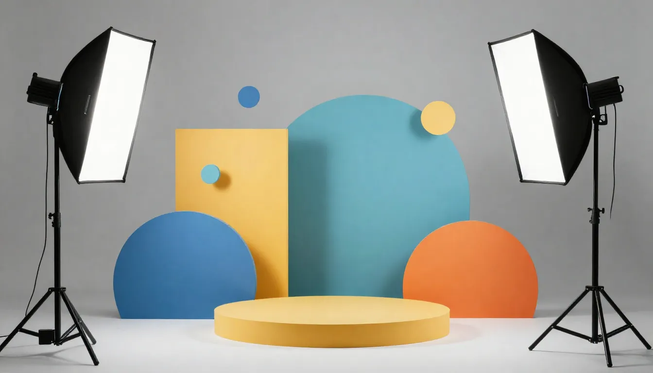 Professional studio product photography setup, high-end ligh...