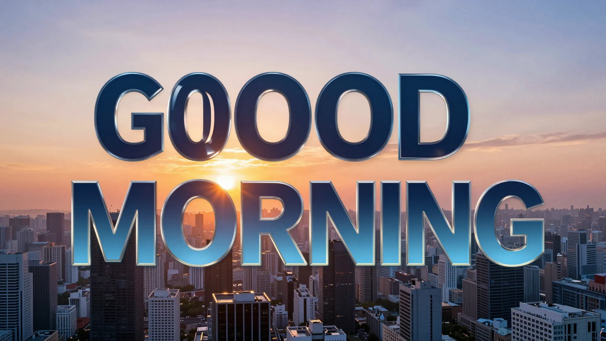 Professional music album cover, title 'GOOD MORNING', vibran...