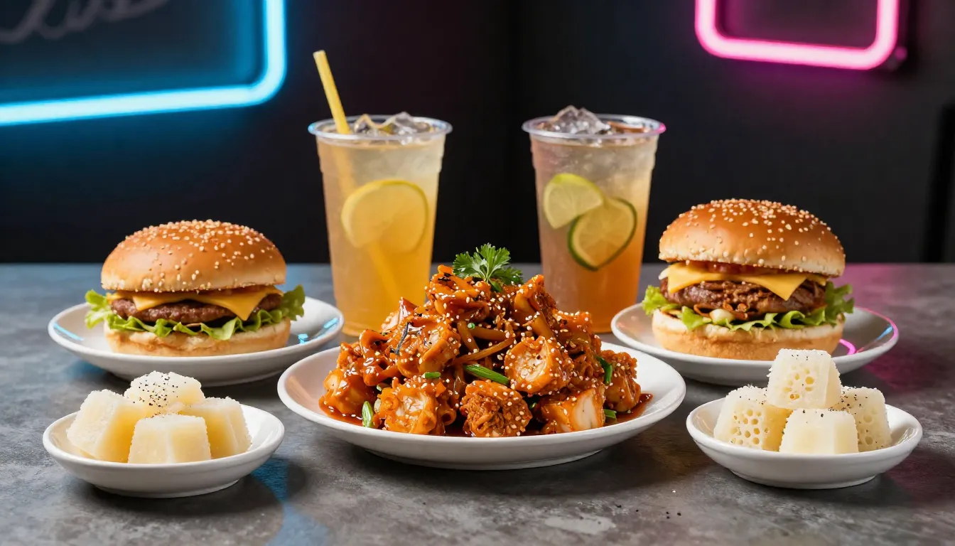 Commercial food photography, a stylish composition of Asian ...