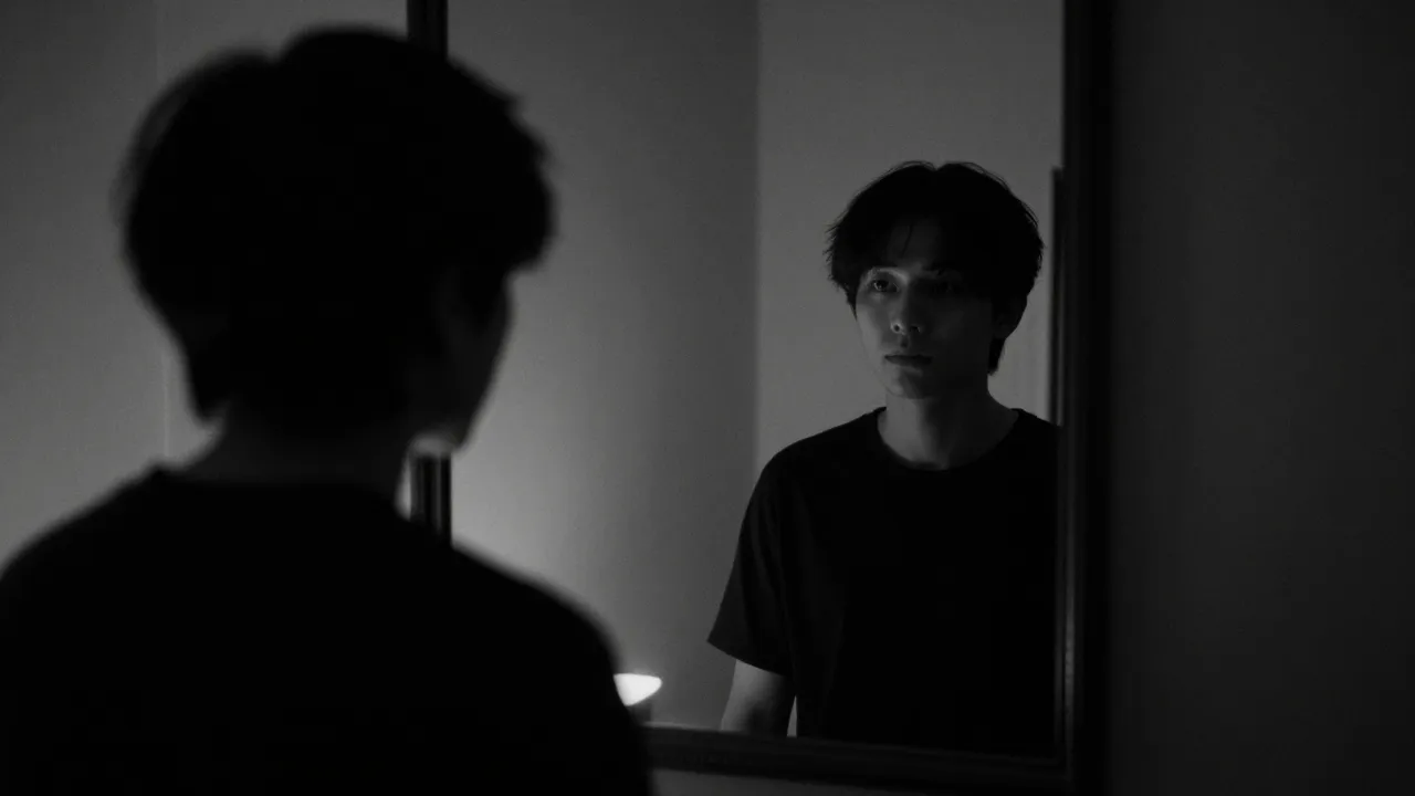 Cinematic black and white photography of a person's silhouet...