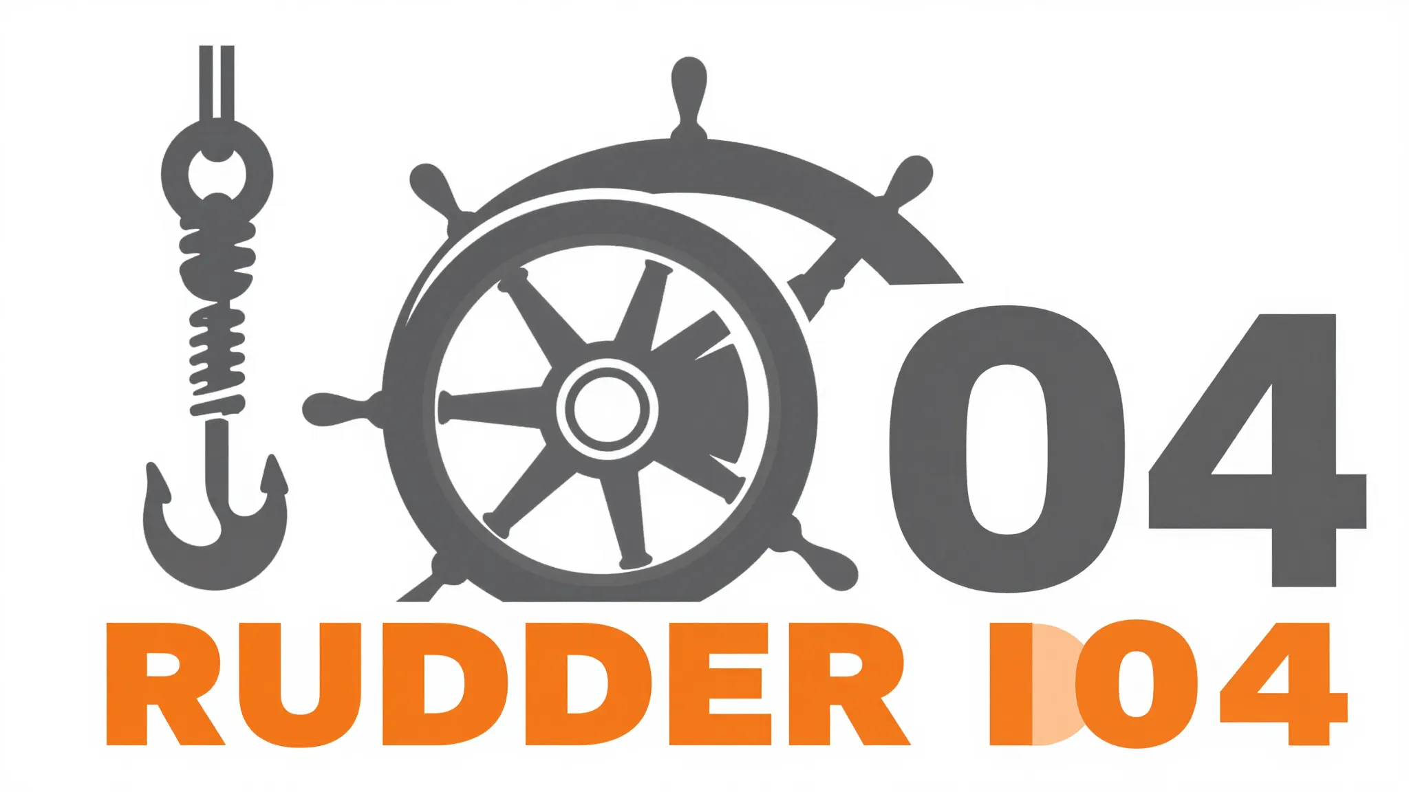 Minimalist logo design for a towing company 'RUDDER 04', inc...