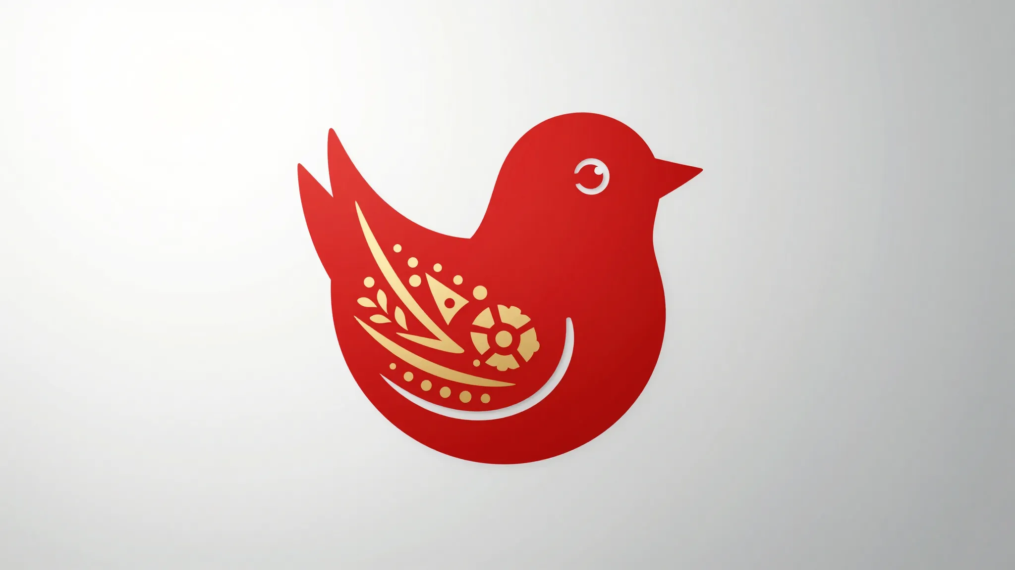 Modern logo symbol, an abstract bird of happiness stylized w...