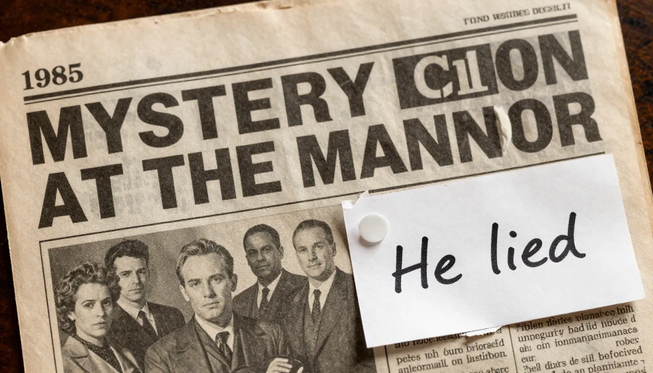 Close-up of a realistic detective clue: a torn piece of a lo...