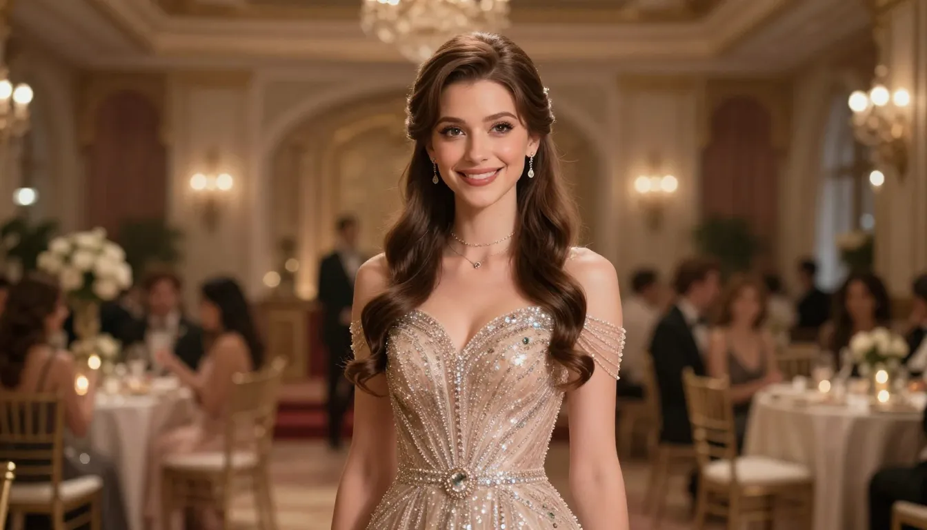 A friendly and beautiful digital assistant named Anna, weari...