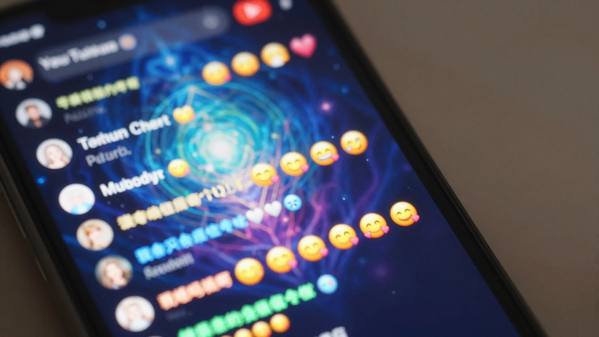 A close-up of a smartphone screen showing a vibrant YouTube ...