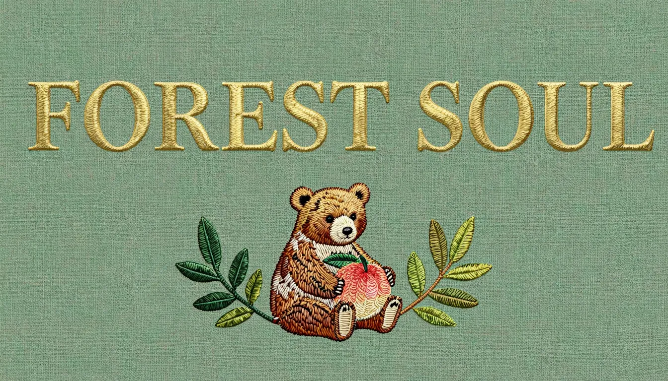 Book cover design, sage green linen fabric texture, gold emb...