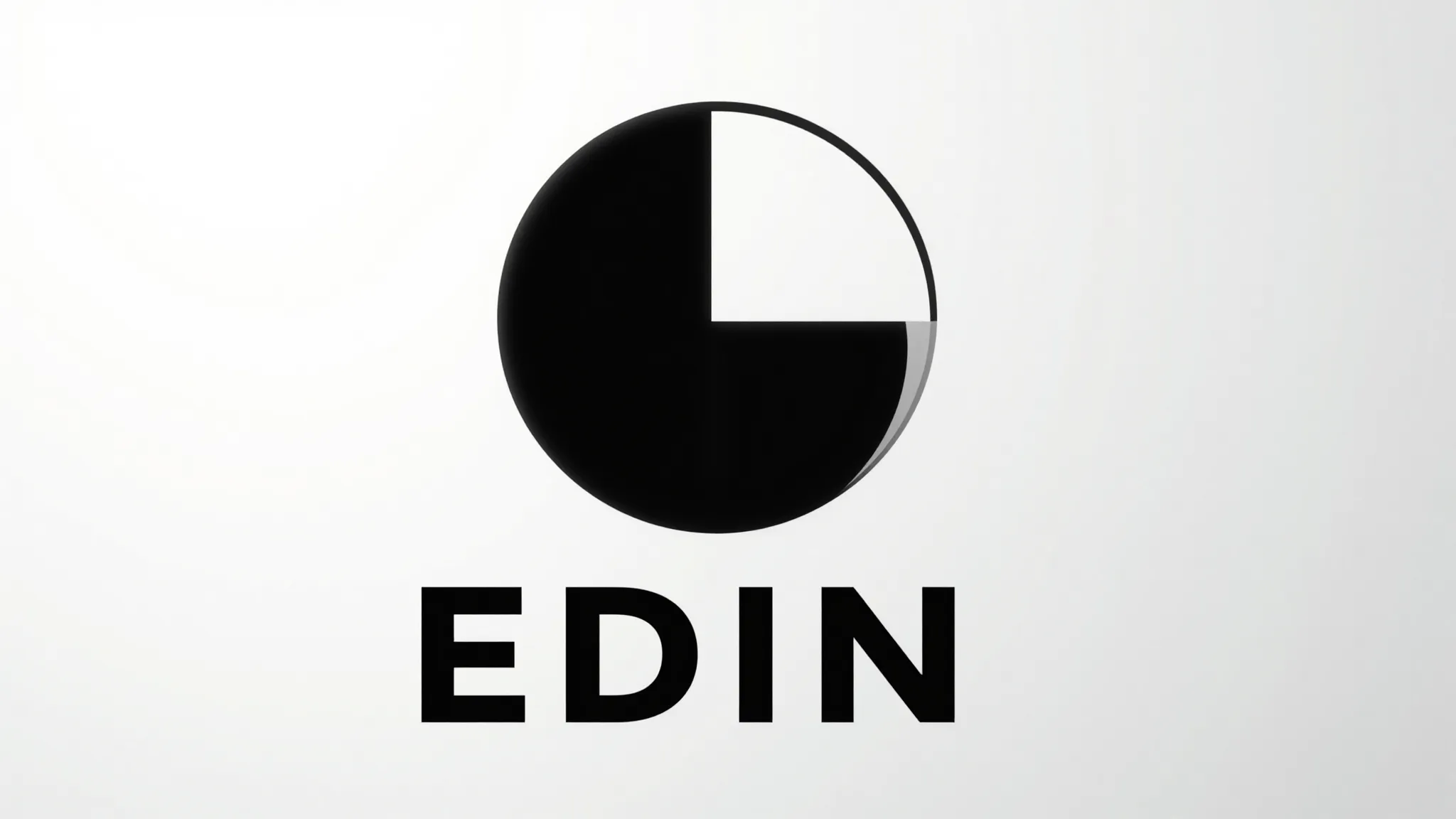 Minimalist logo for a brand named EDIN. The symbol is a vert...