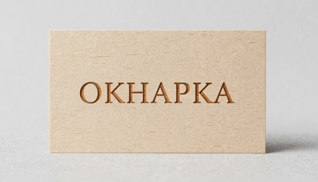 Premium business card design for 'OKHAPKA' flower shop. The ...