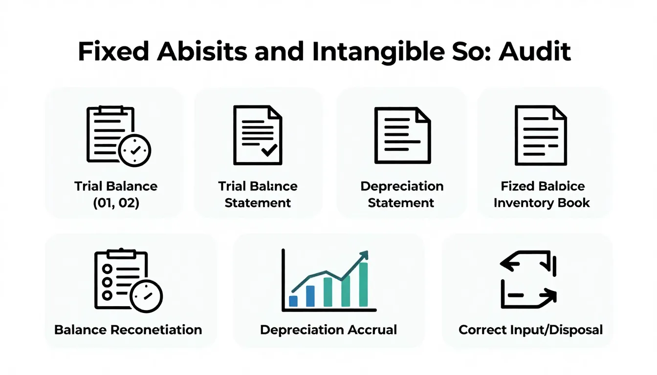 A visual representation of auditing fixed assets and intangi...
