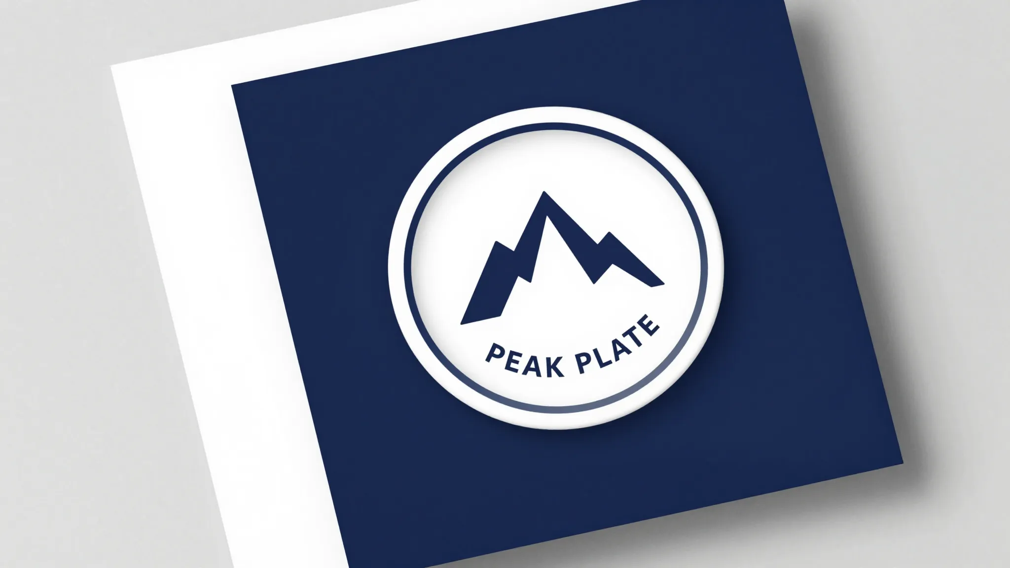 Modern and clean brand identity for 'PEAK PLATE', featuring ...