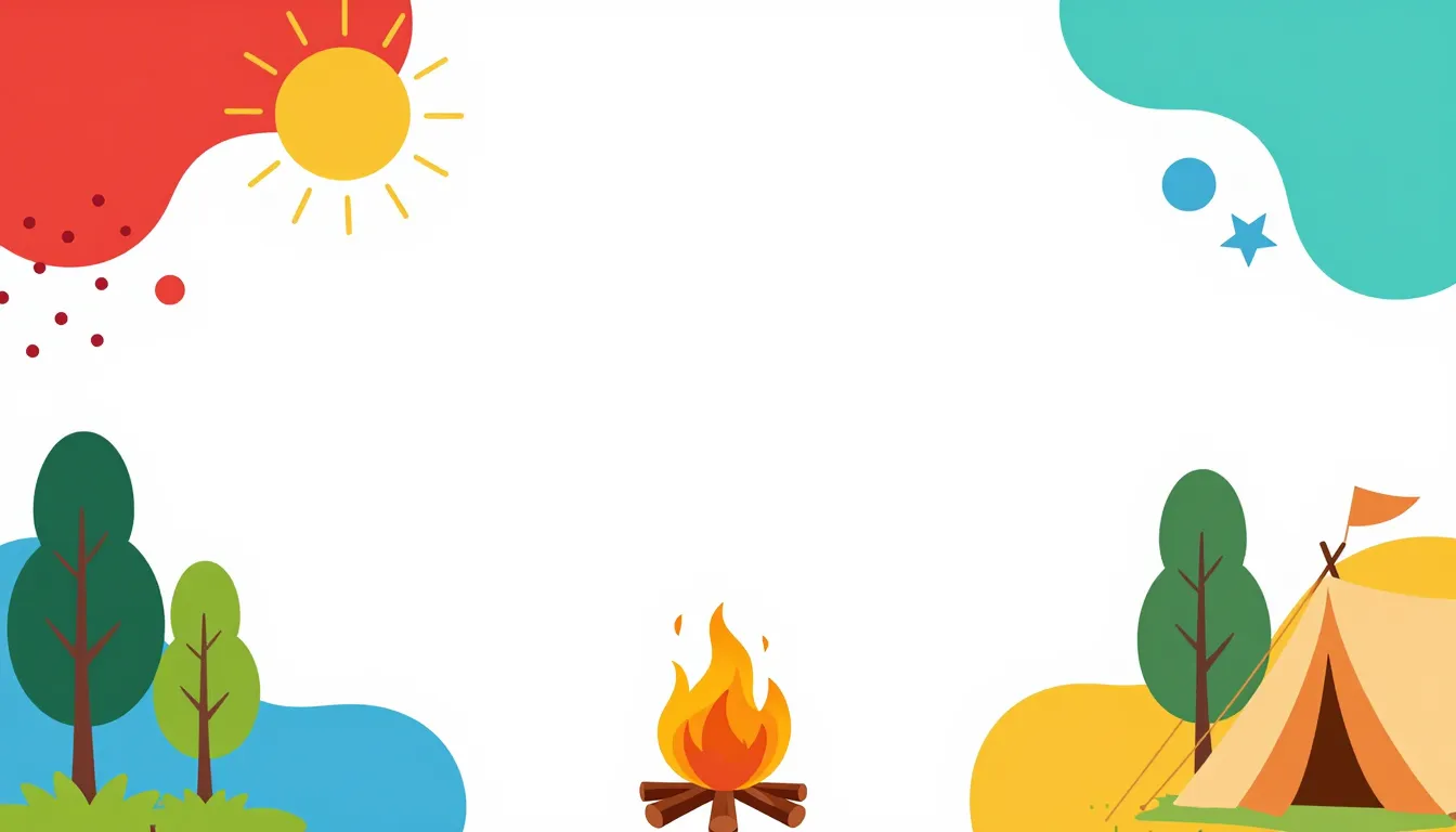 Brightly colored festival poster background with abstract sh...