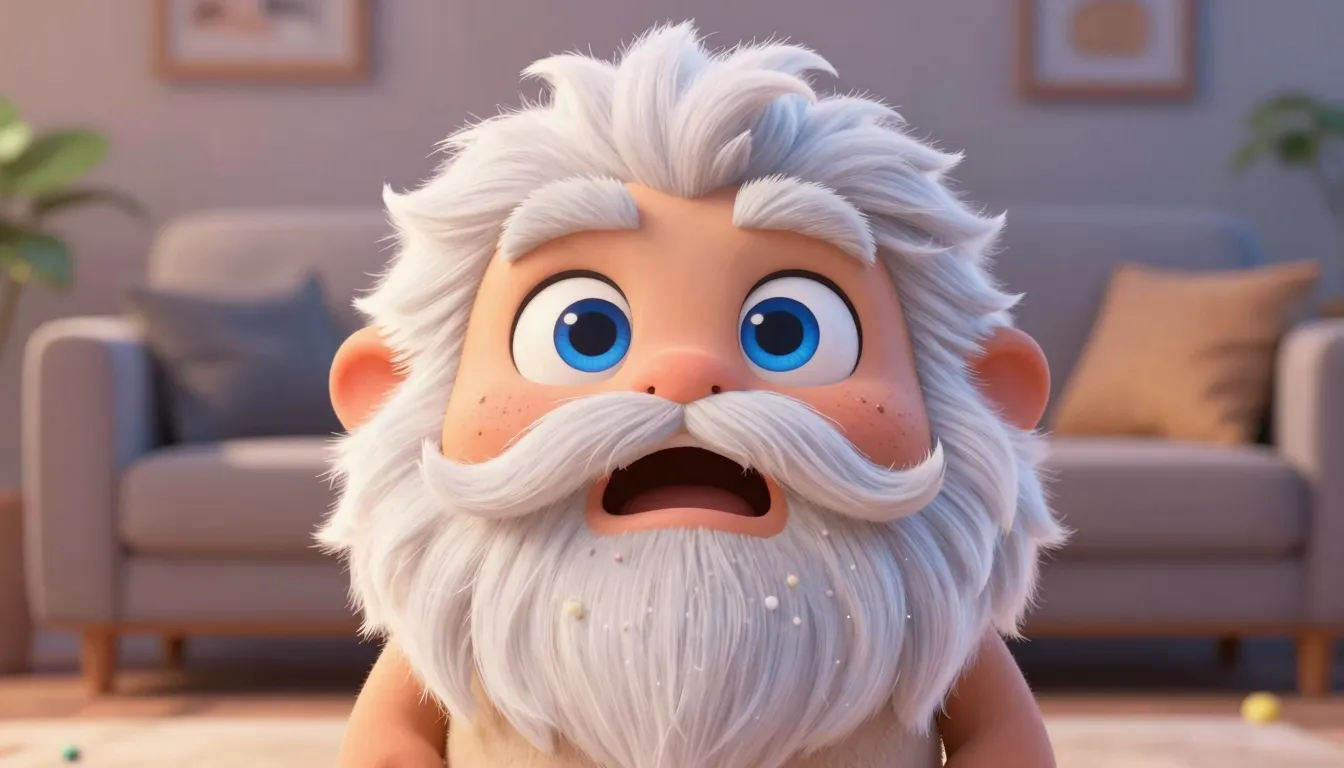 A 3D character design of a small, fluffy white brownie spiri...