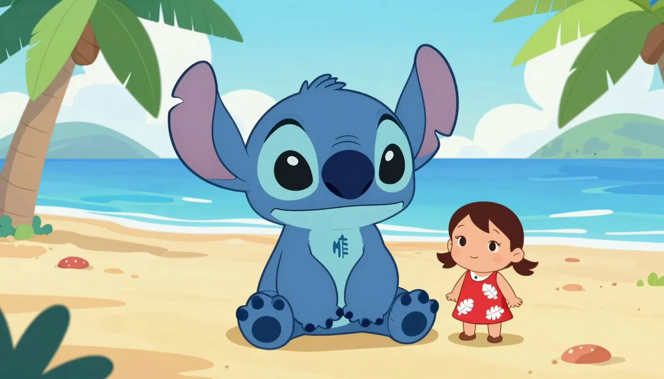 A cute blue alien creature resembling a koala sitting on a t...