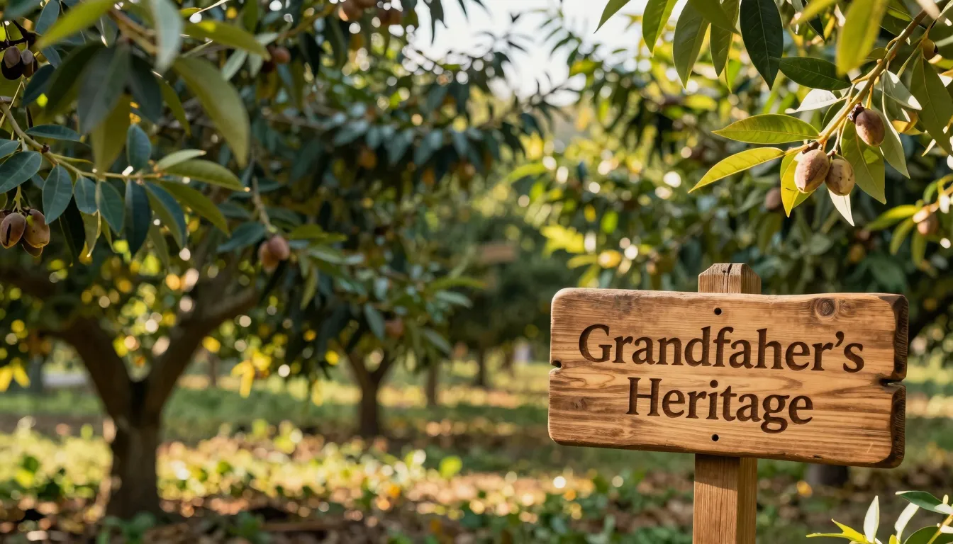 A serene and realistic view of a lush pistachio orchard duri...