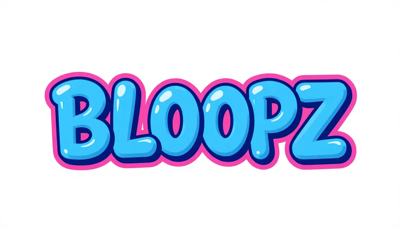 Logo design for music group 'BLOOPZ', bold bubble letters, g...