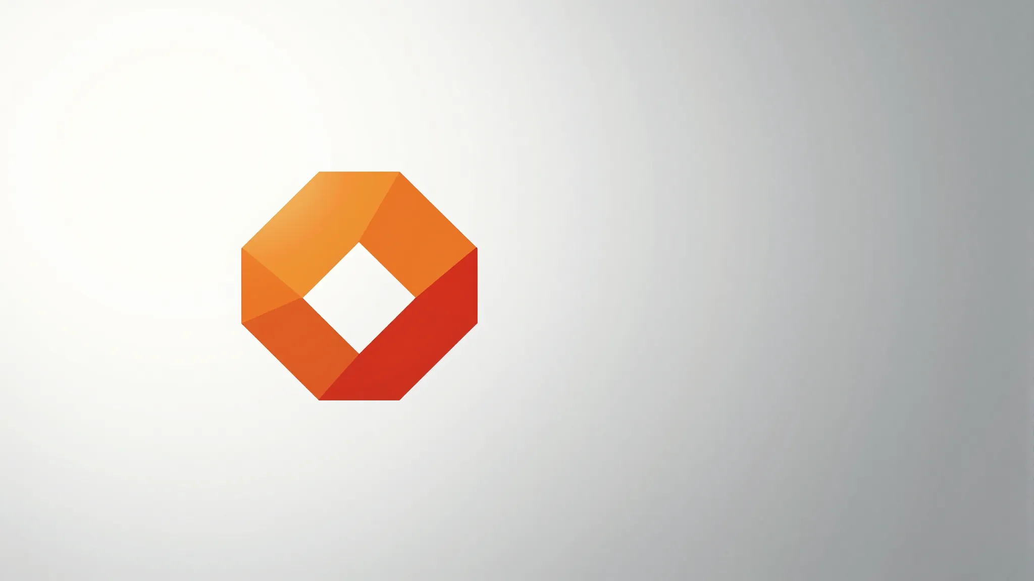 Minimalist logo design, geometric shapes, orange and red col...