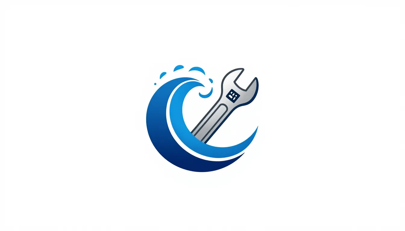Minimalist professional logo for a plumbing service, a styli...