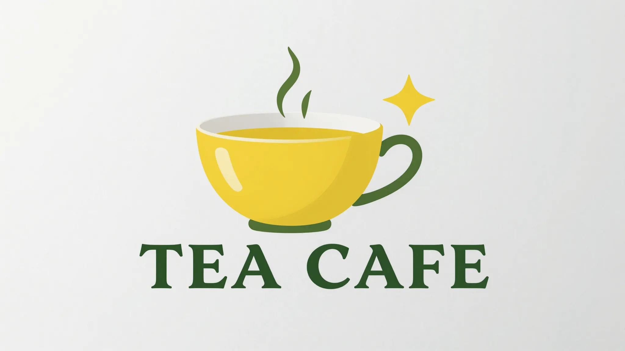 A professional logo for 'TEA CAFE', minimalist design featur...