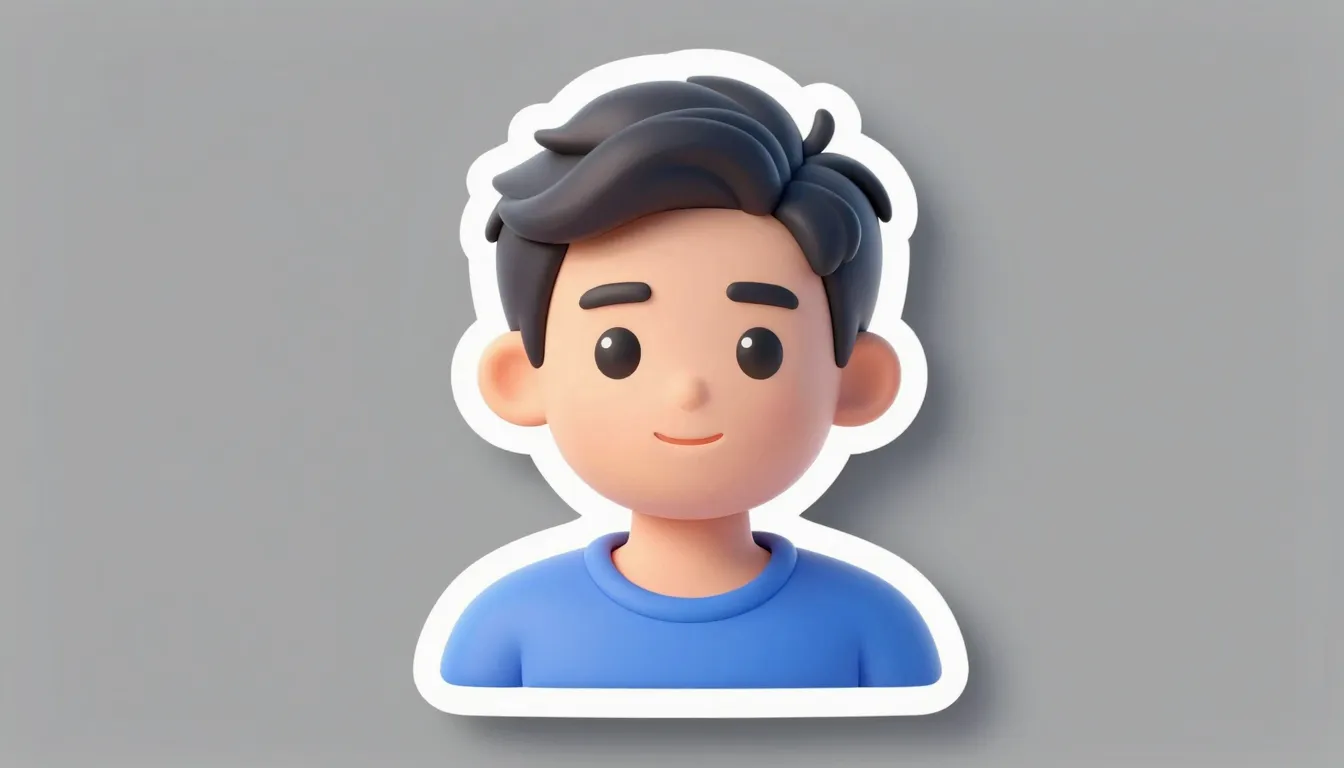 A high-quality professional digital sticker of a person, vib...