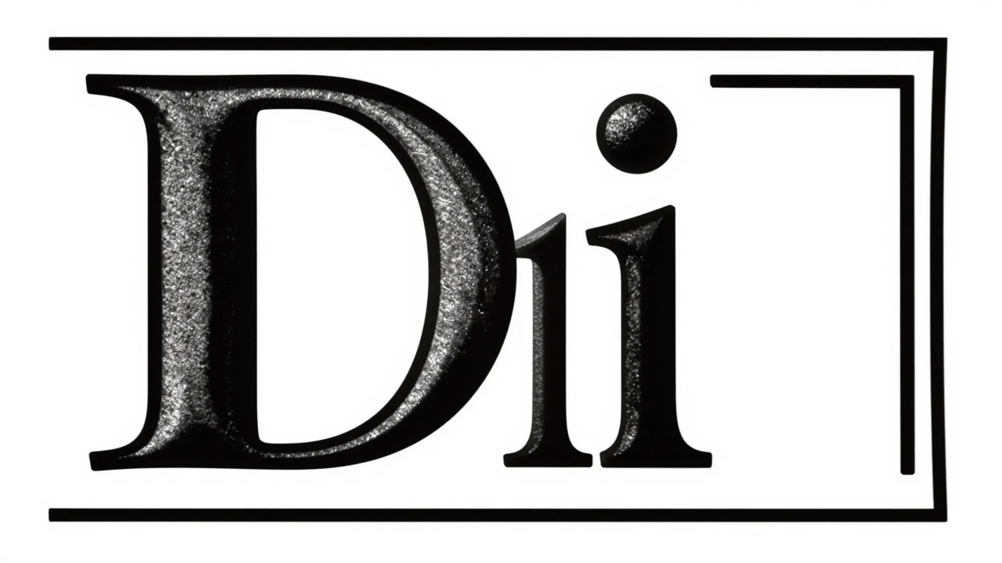 Logo for brass leather stamp, the word 'Di' in Roman monumen...