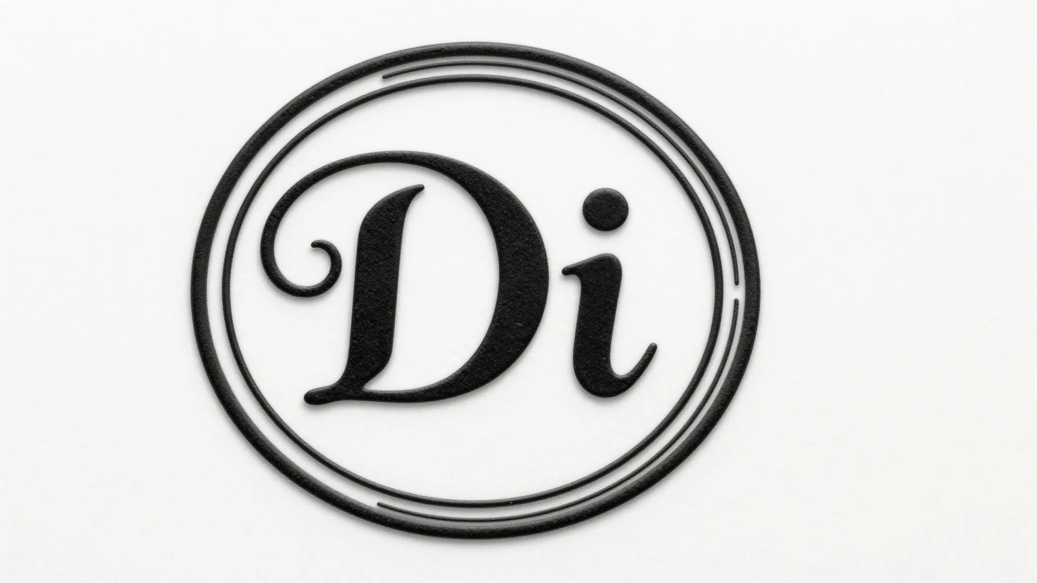Logo design for a leather embossing stamp, the word 'Di' in ...