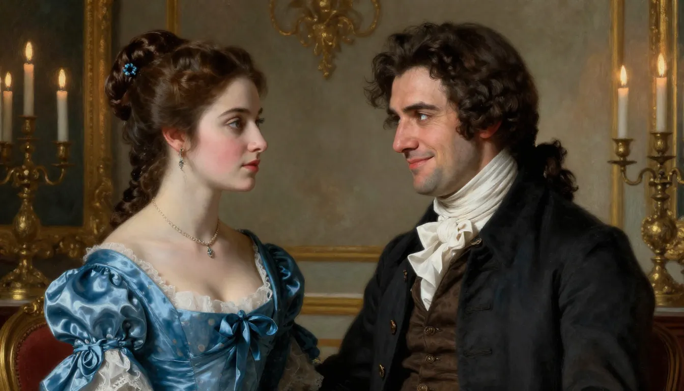 A handsome man with dark hair and a cynical smile in 18th-ce...