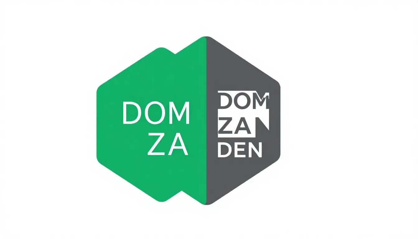 Modern logo for 'DOM ZA DEN', modular hexagonal shape repres...