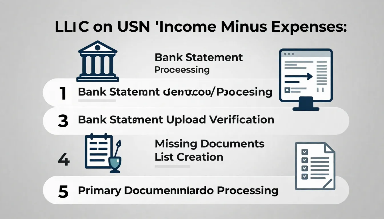 A visual representation of the first five steps of an outsou...