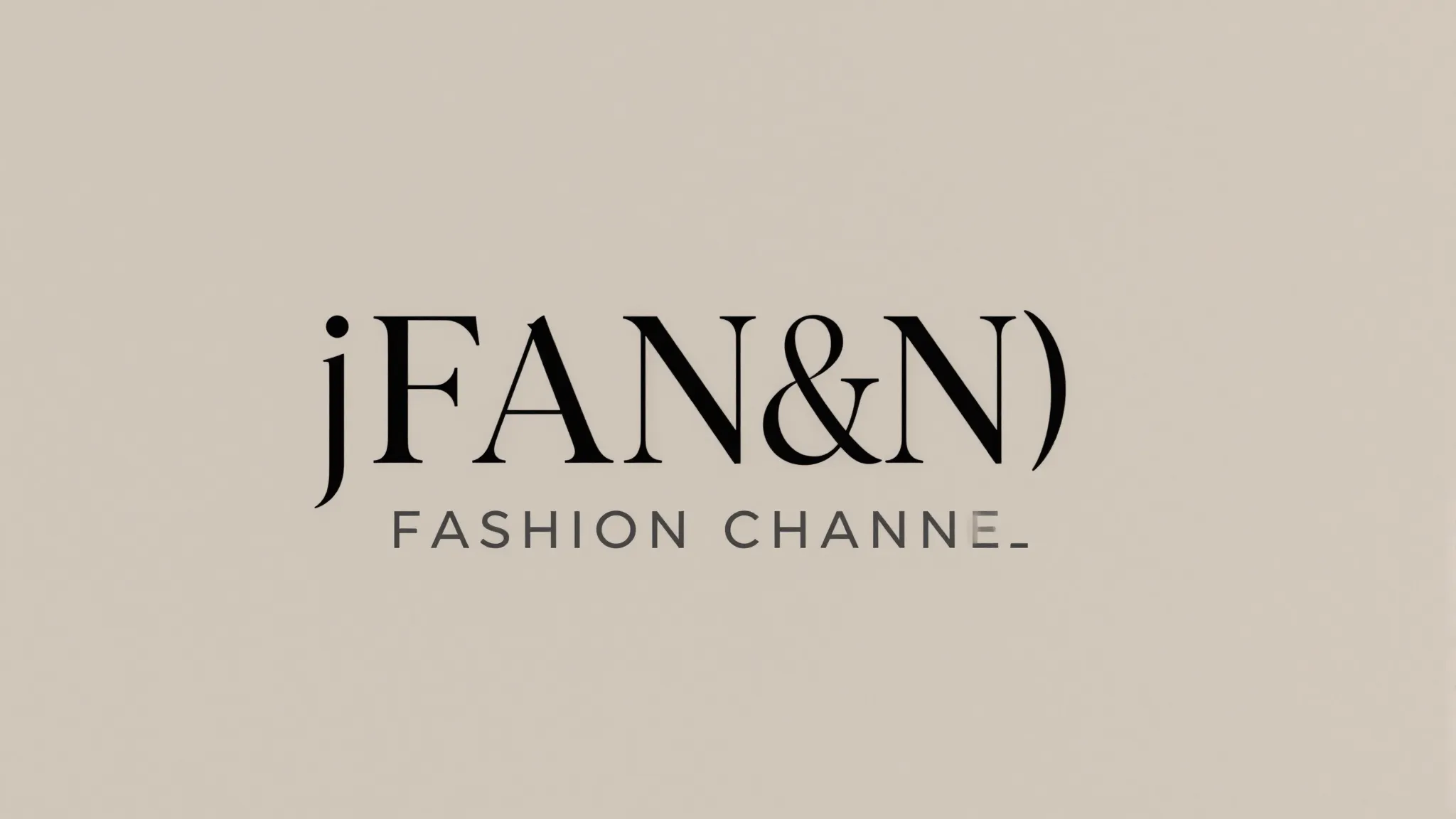 Minimalist logo for a fashion channel, clean lines, elegant ...