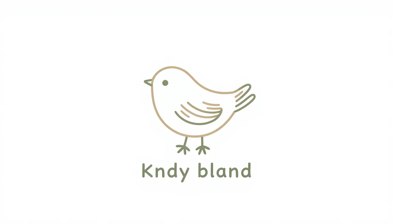 Minimalist logo for a kids clothing brand, a small bird made...