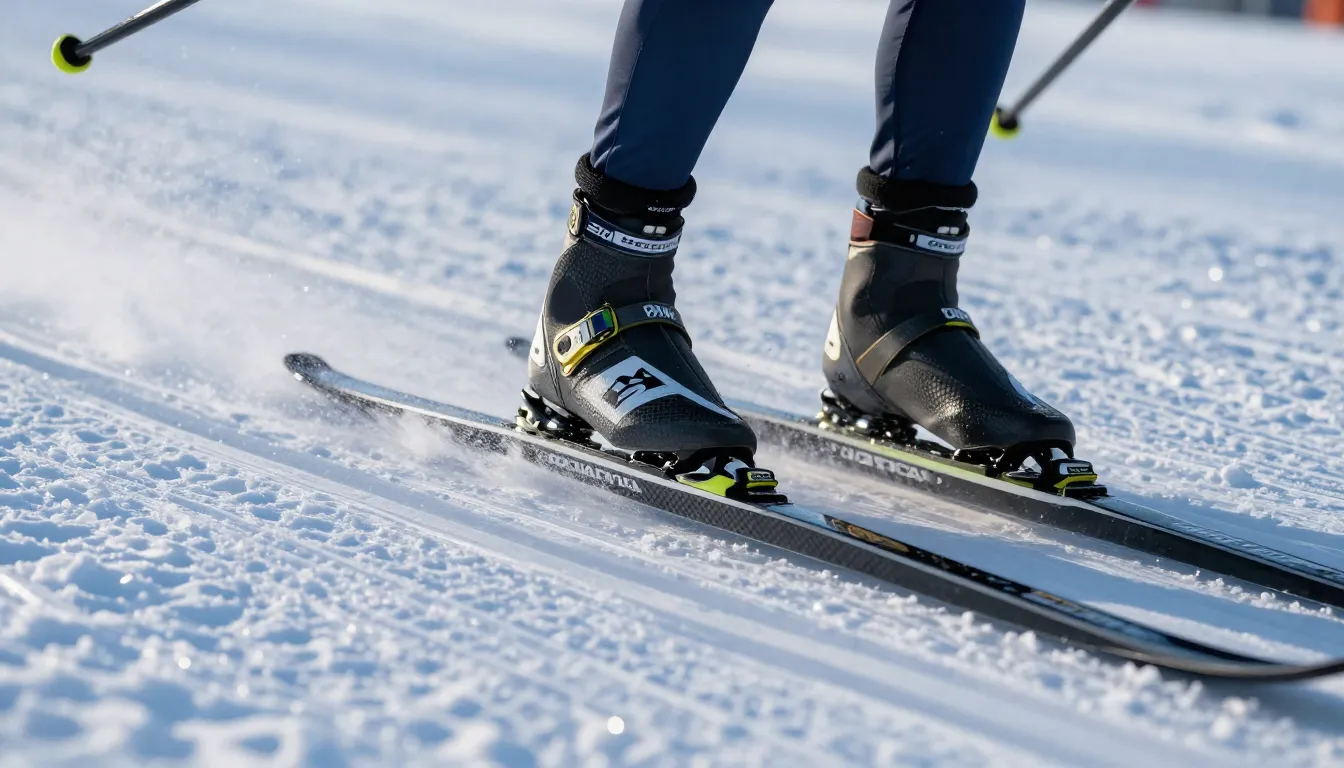 Professional marathon cross-country skis with 'DOLINA UYUTA'...