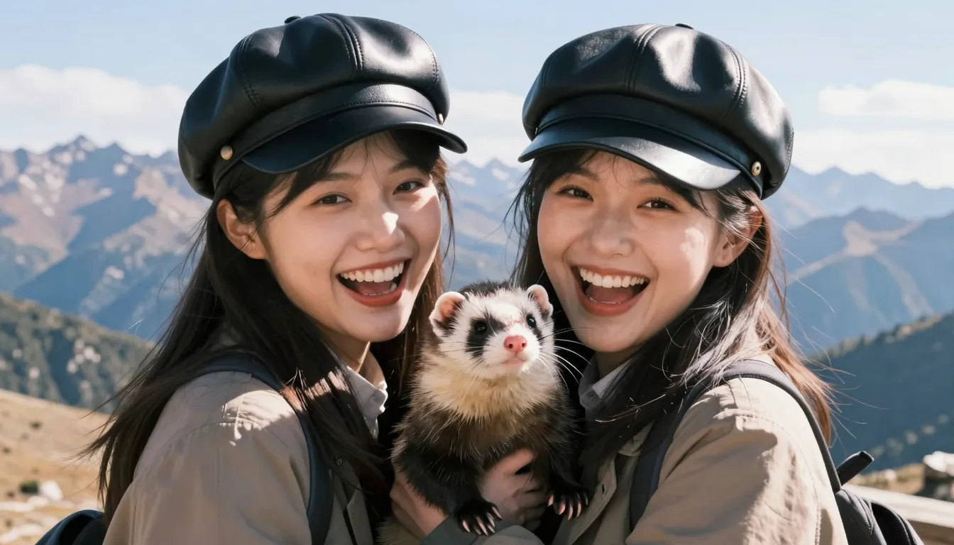 Two happy and laughing young Asian women wearing stylish glo...