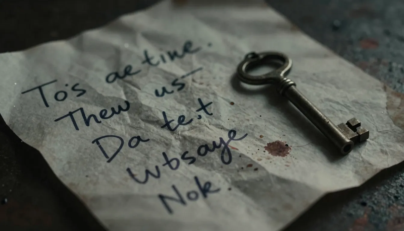 A dramatic close-up of a crumpled paper with handwritten wor...