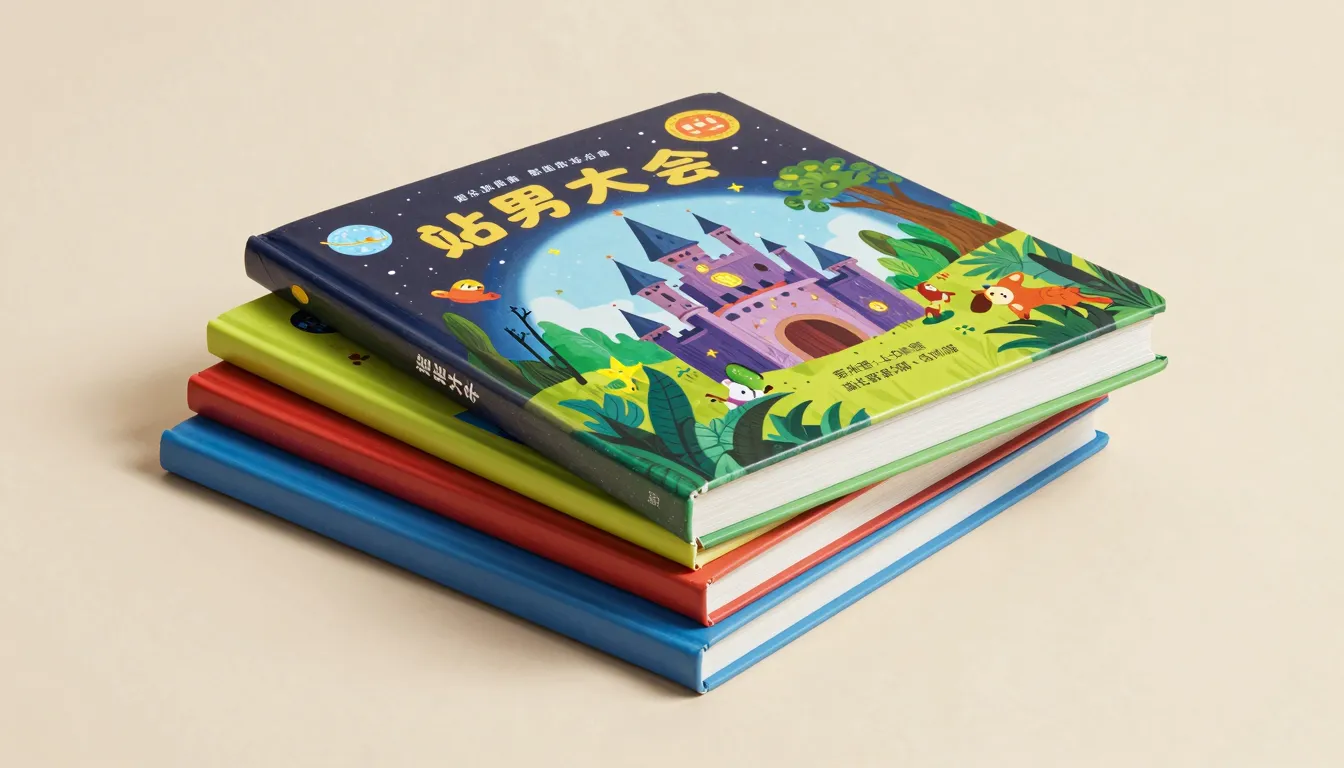 A square product image for a social media store. A stack of ...