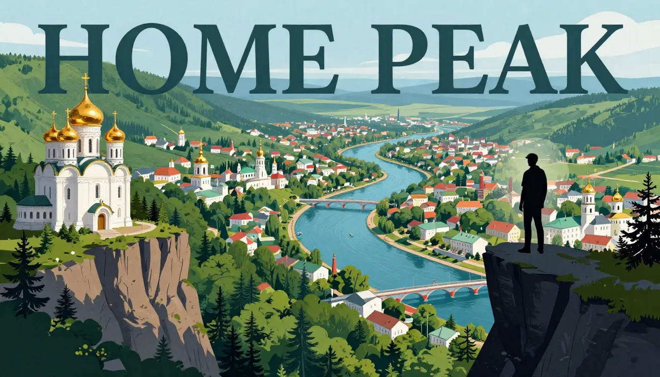 Detailed illustration, a silhouette of a person on a cliff e...