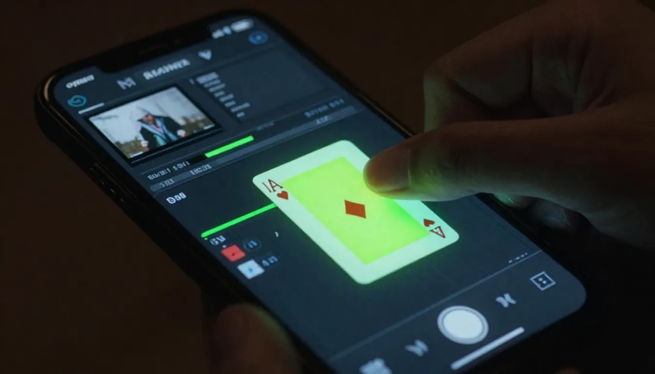 A professional video editing interface on a smartphone scree...