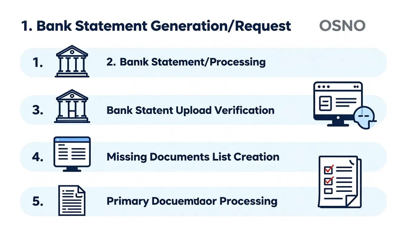 A visual representation of the first five steps of an outsou...