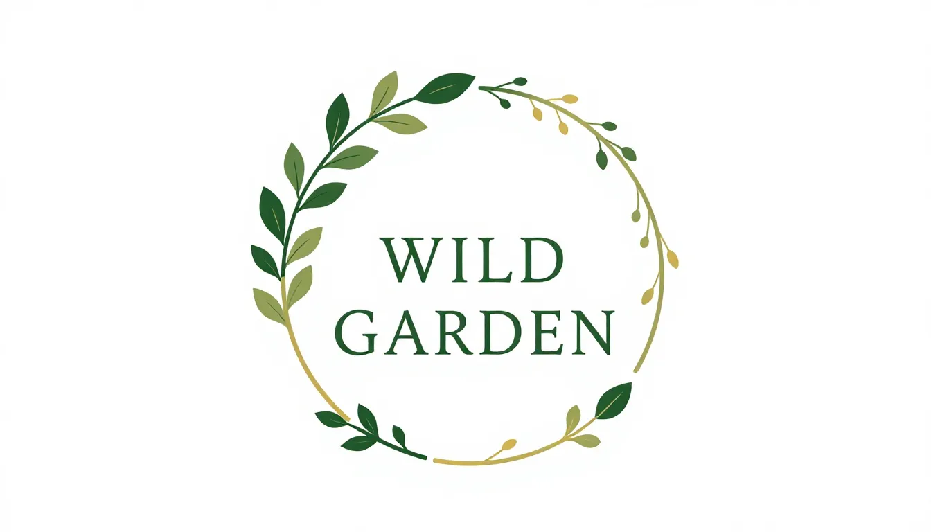 Minimalist logo design for a brand named 'WILD GARDEN', orga...